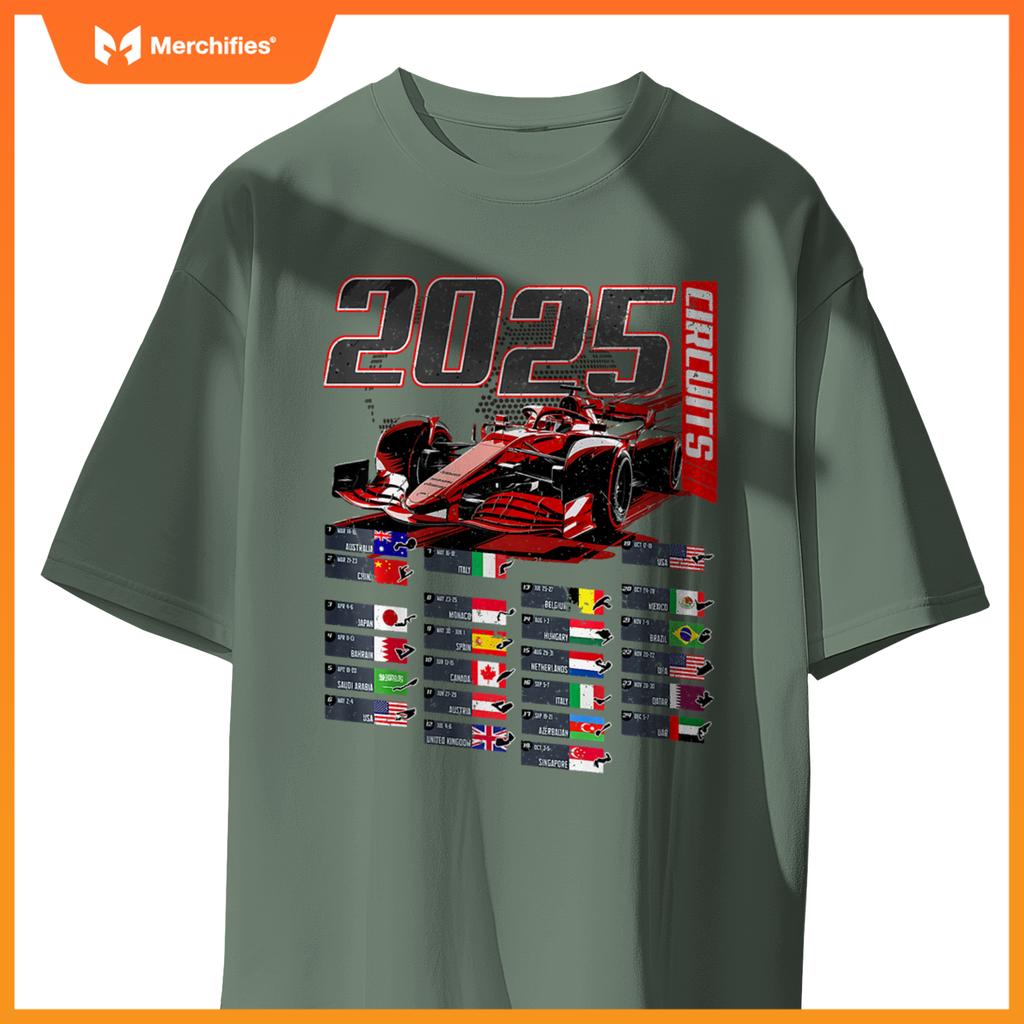 2025 Mula Circuits Mula Schedule 2025 Racing Car Track Premium T-Shirt