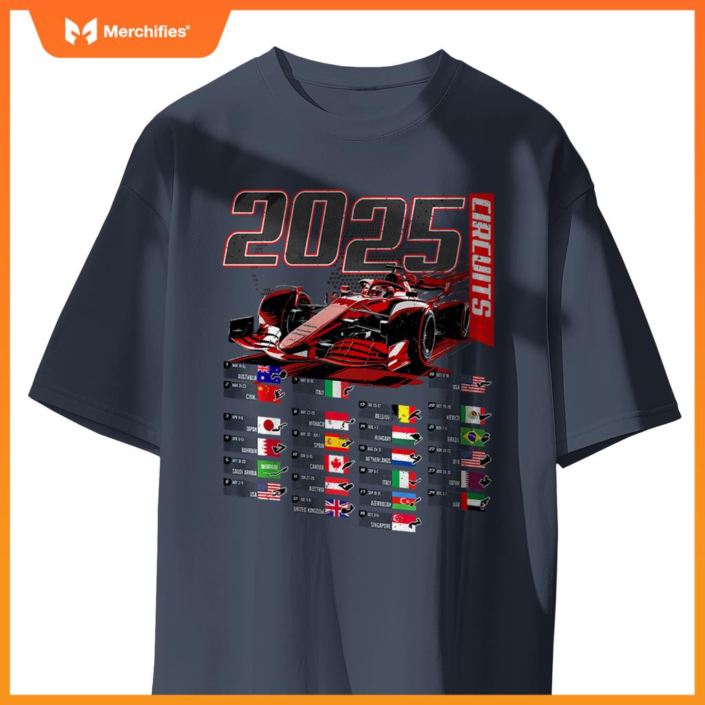 2025 Mula Circuits Mula Schedule 2025 Racing Car Track Premium T-Shirt