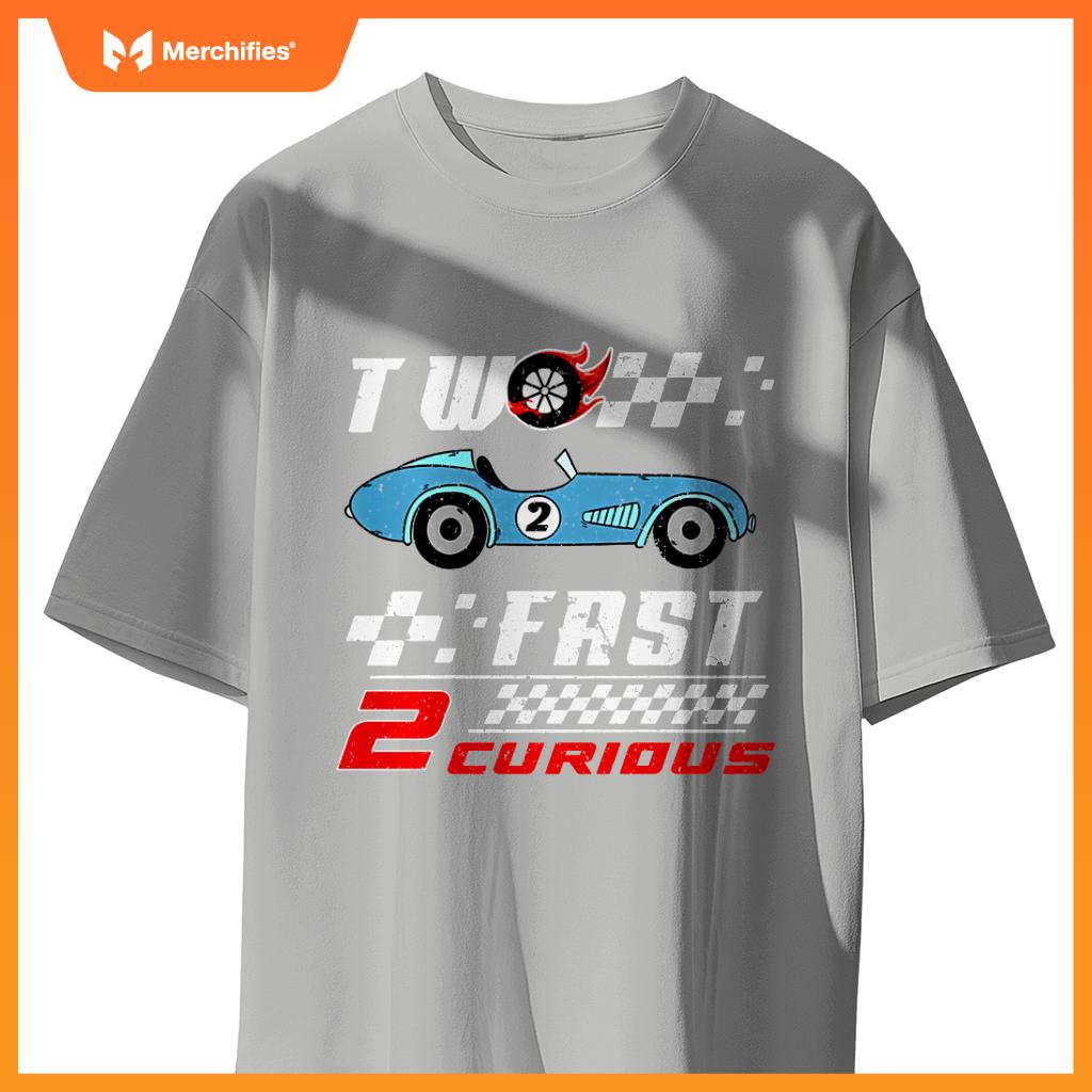 2nd Birthday Race Car Two Fast 2 Year Old Bday Boys Girls T-Shirt