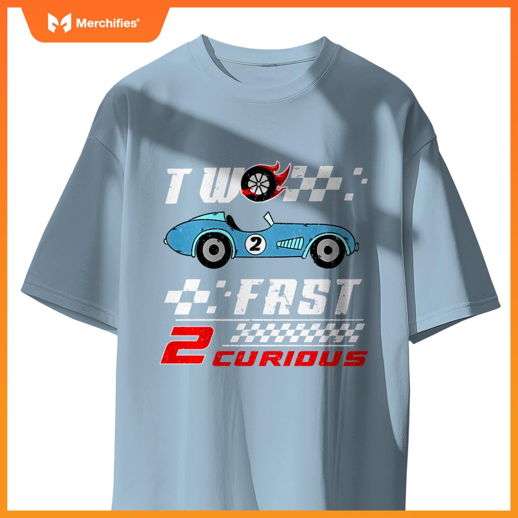 2nd Birthday Race Car Two Fast 2 Year Old Bday Boys Girls T-Shirt