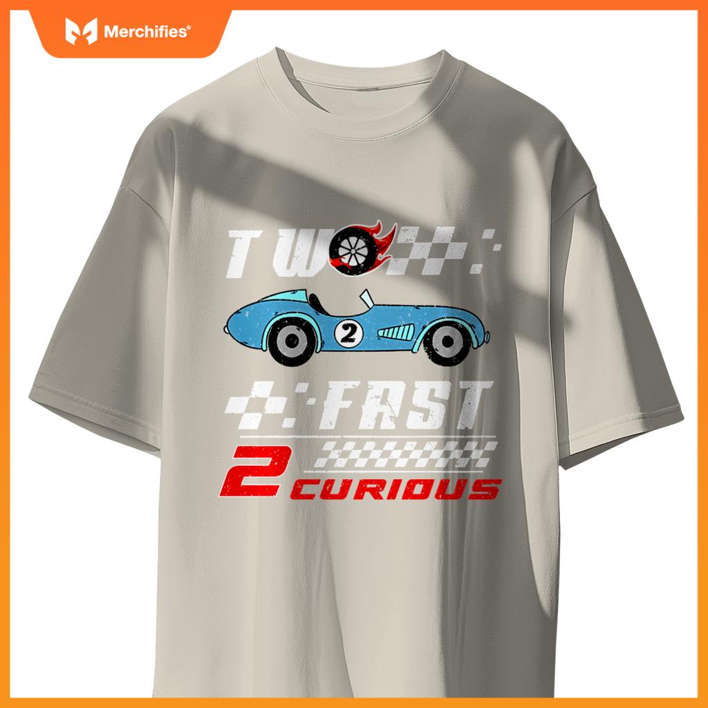 2nd Birthday Race Car Two Fast 2 Year Old Bday Boys Girls T-Shirt
