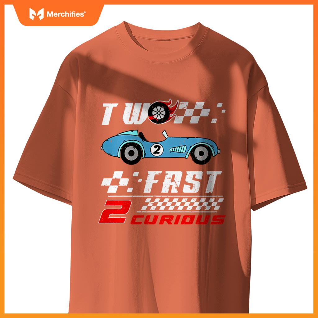 2nd Birthday Race Car Two Fast 2 Year Old Bday Boys Girls T-Shirt