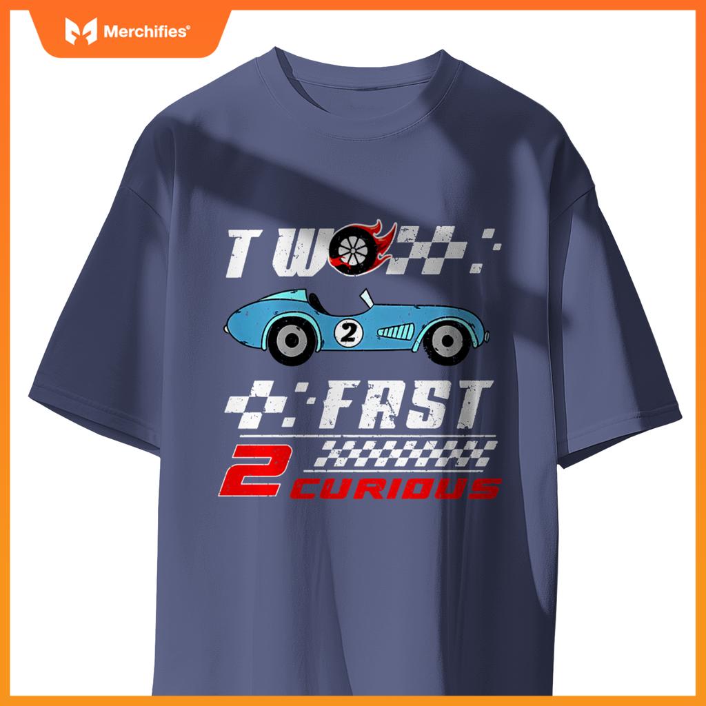 2nd Birthday Race Car Two Fast 2 Year Old Bday Boys Girls T-Shirt
