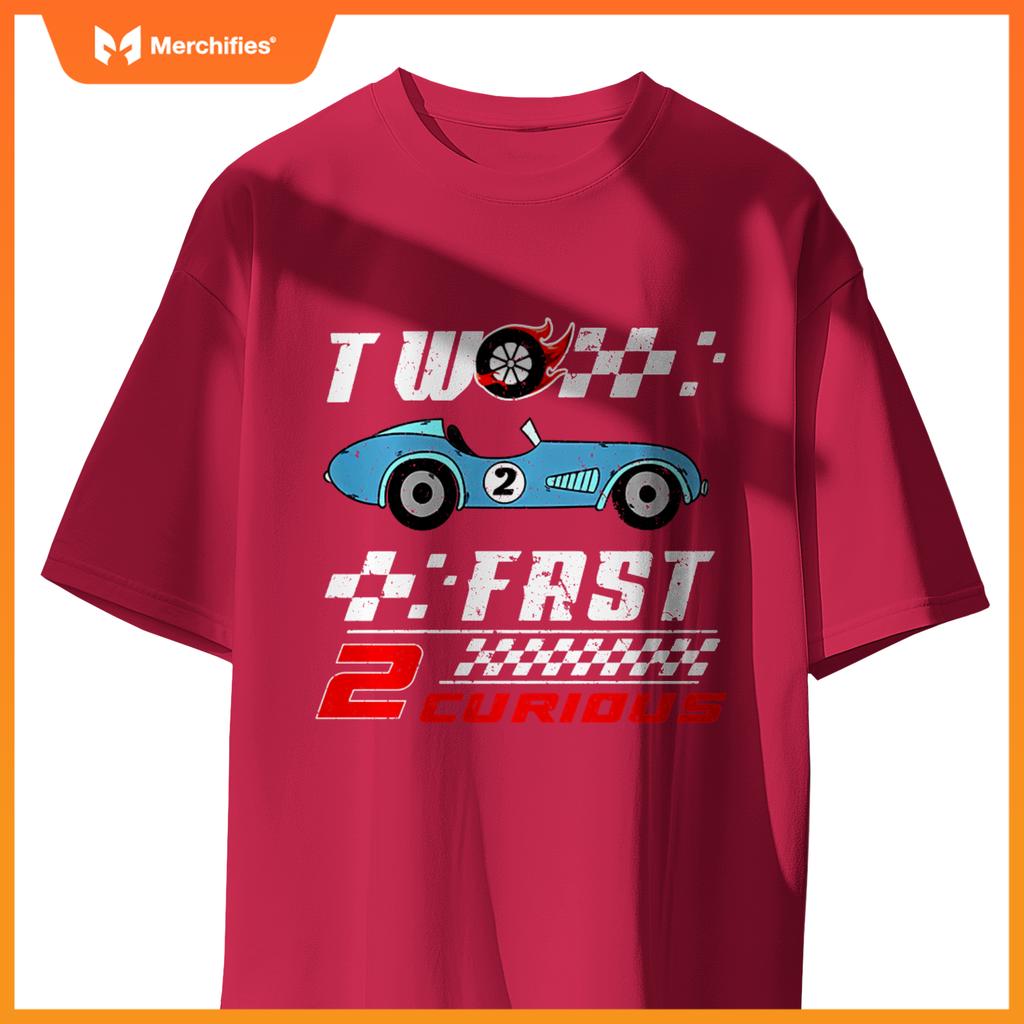2nd Birthday Race Car Two Fast 2 Year Old Bday Boys Girls T-Shirt