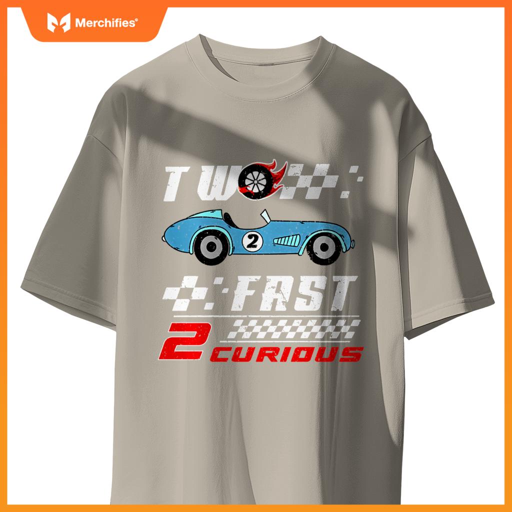 2nd Birthday Race Car Two Fast 2 Year Old Bday Boys Girls T-Shirt