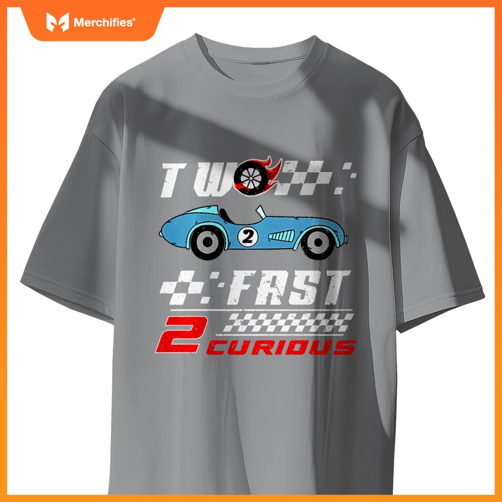 2nd Birthday Race Car Two Fast 2 Year Old Bday Boys Girls T-Shirt