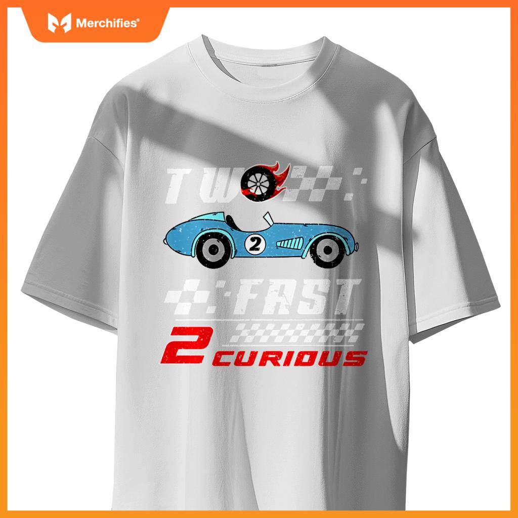 2nd Birthday Race Car Two Fast 2 Year Old Bday Boys Girls T-Shirt