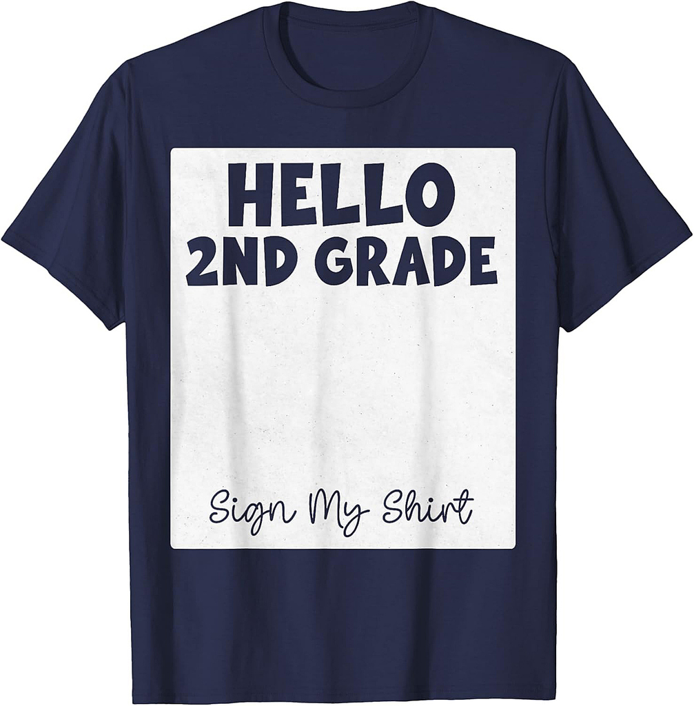 2nd Grade Back to School Kids Hello Second Grade Team T-Shirt