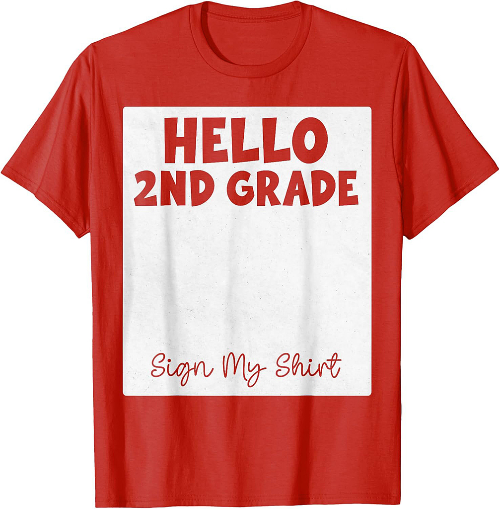 2nd Grade Back to School Kids Hello Second Grade Team T-Shirt