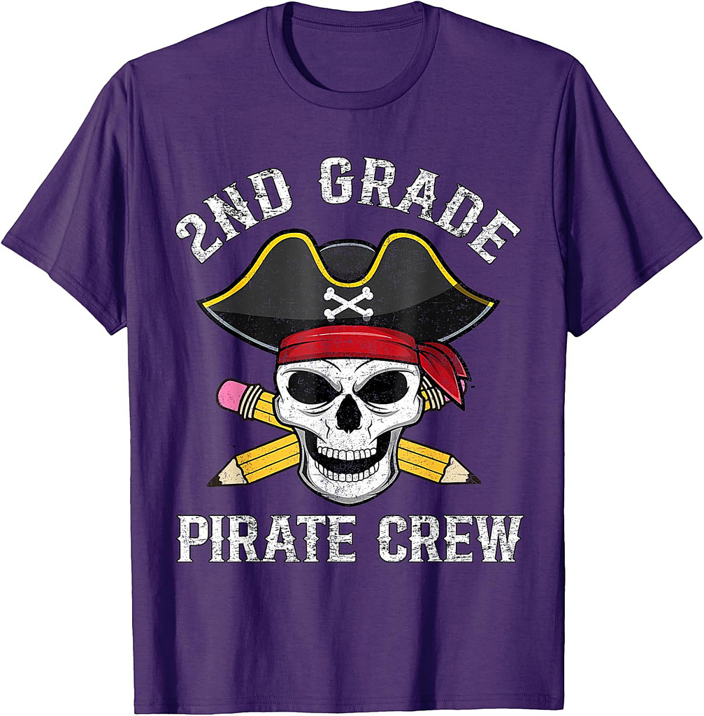 2nd Grade Teachers First Day School Pirate Back to School T-Shirt