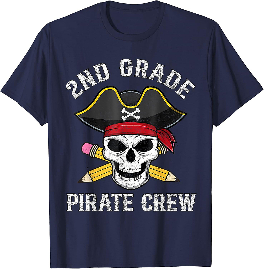 2nd Grade Teachers First Day School Pirate Back to School T-Shirt