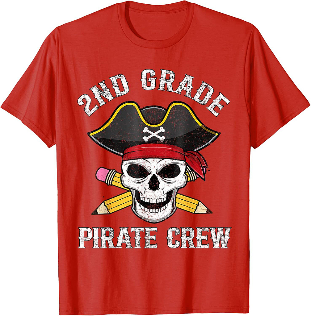 2nd Grade Teachers First Day School Pirate Back to School T-Shirt