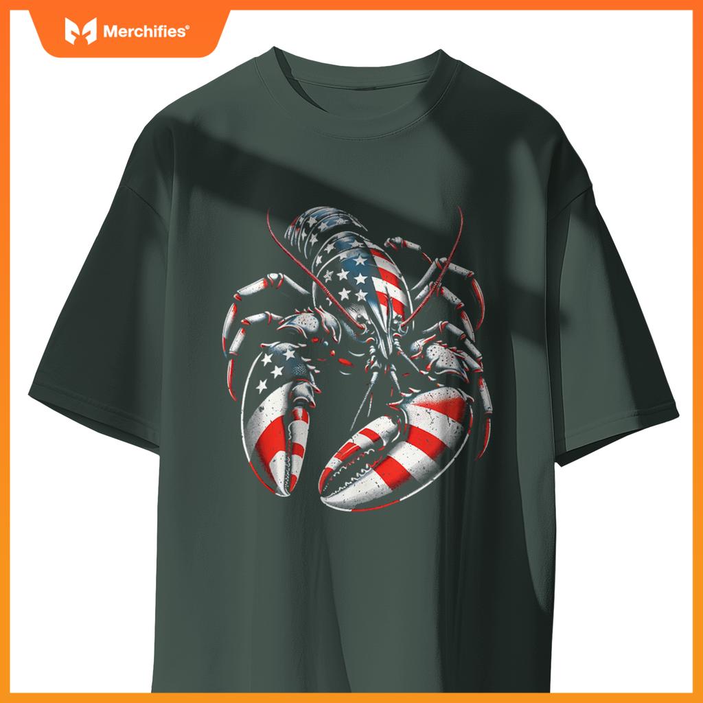 4th Of July Lobster Lovers USA Flag American Patriotic T-Shirt