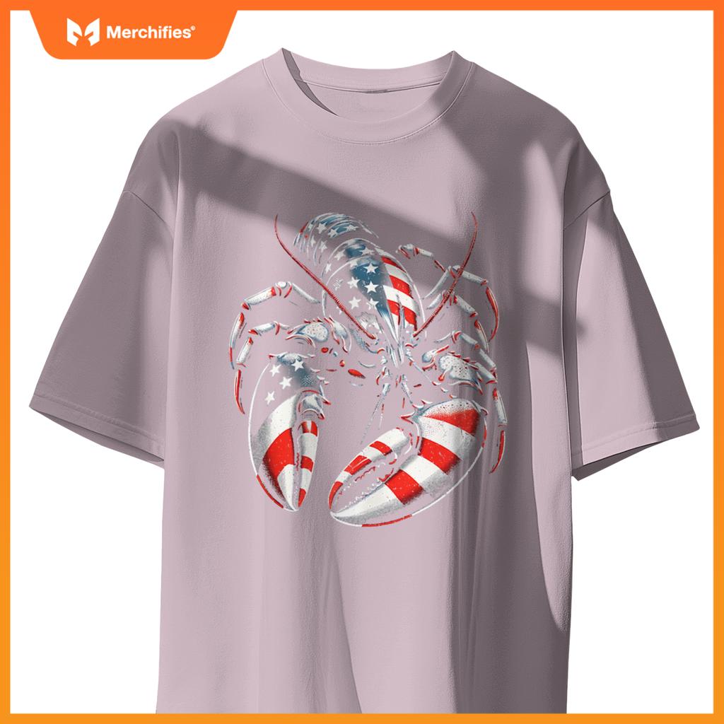 4th Of July Lobster Lovers USA Flag American Patriotic T-Shirt