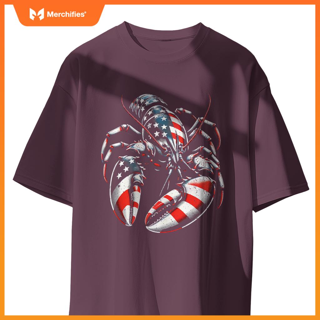 4th Of July Lobster Lovers USA Flag American Patriotic T-Shirt
