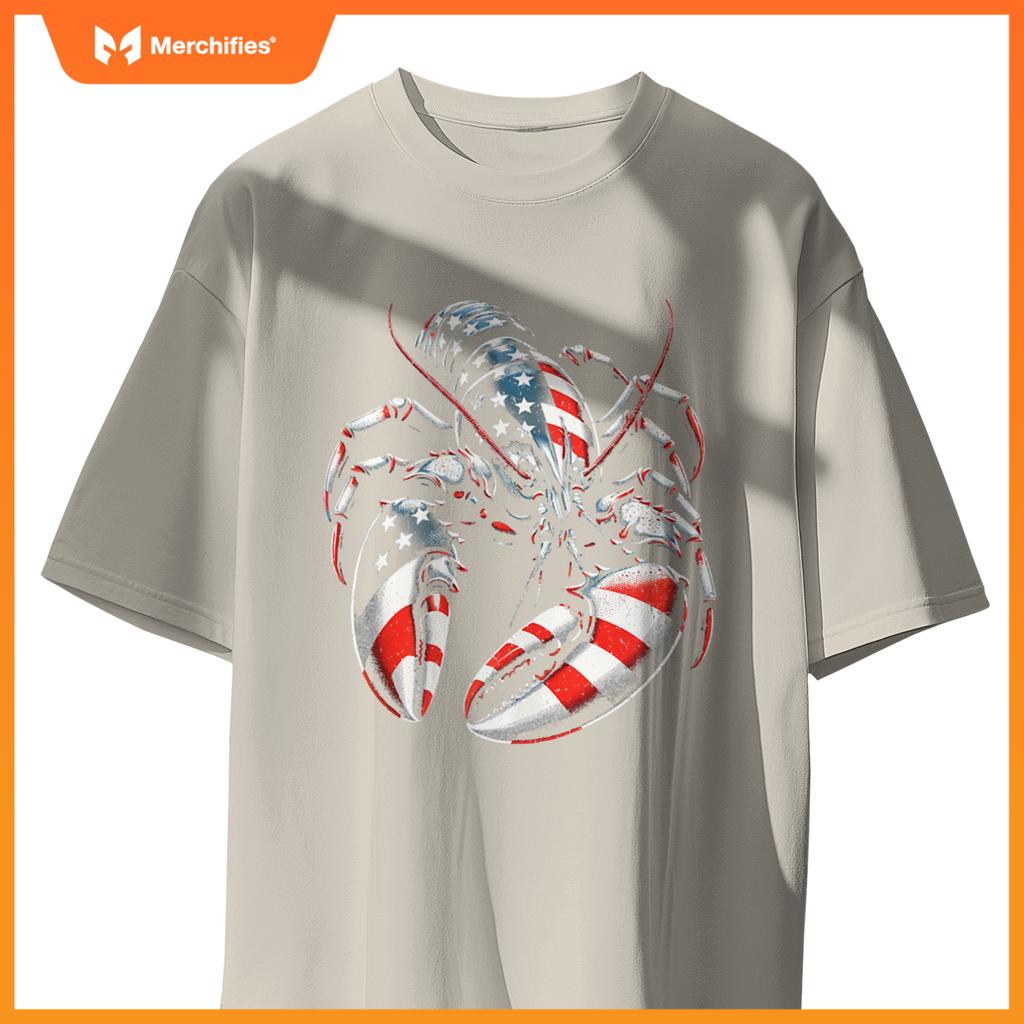 4th Of July Lobster Lovers USA Flag American Patriotic T-Shirt
