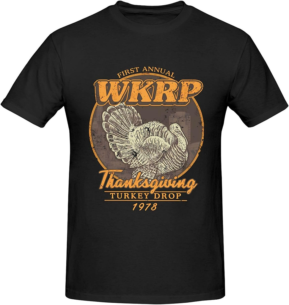 WKRP Turkey Drop Shirt Thanksgiving Day T-Shirt for Men and Women