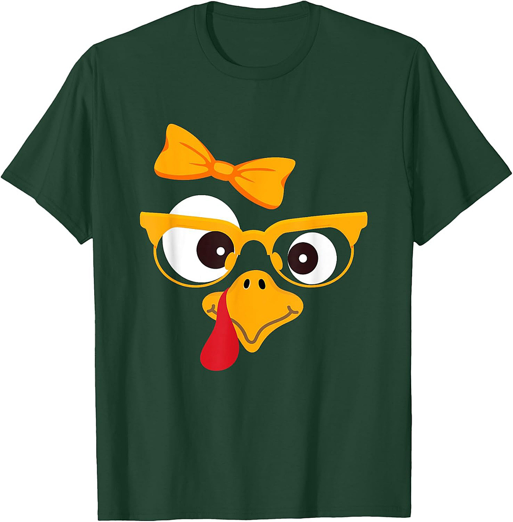 Thanksgiving Turkey Face Matching Family Costume Cute T-Shirt