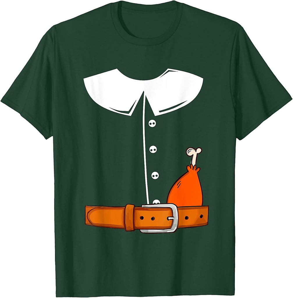 Pilgrim Costume Collar Thanksgiving Turkey Day Men Boys T-Shirt