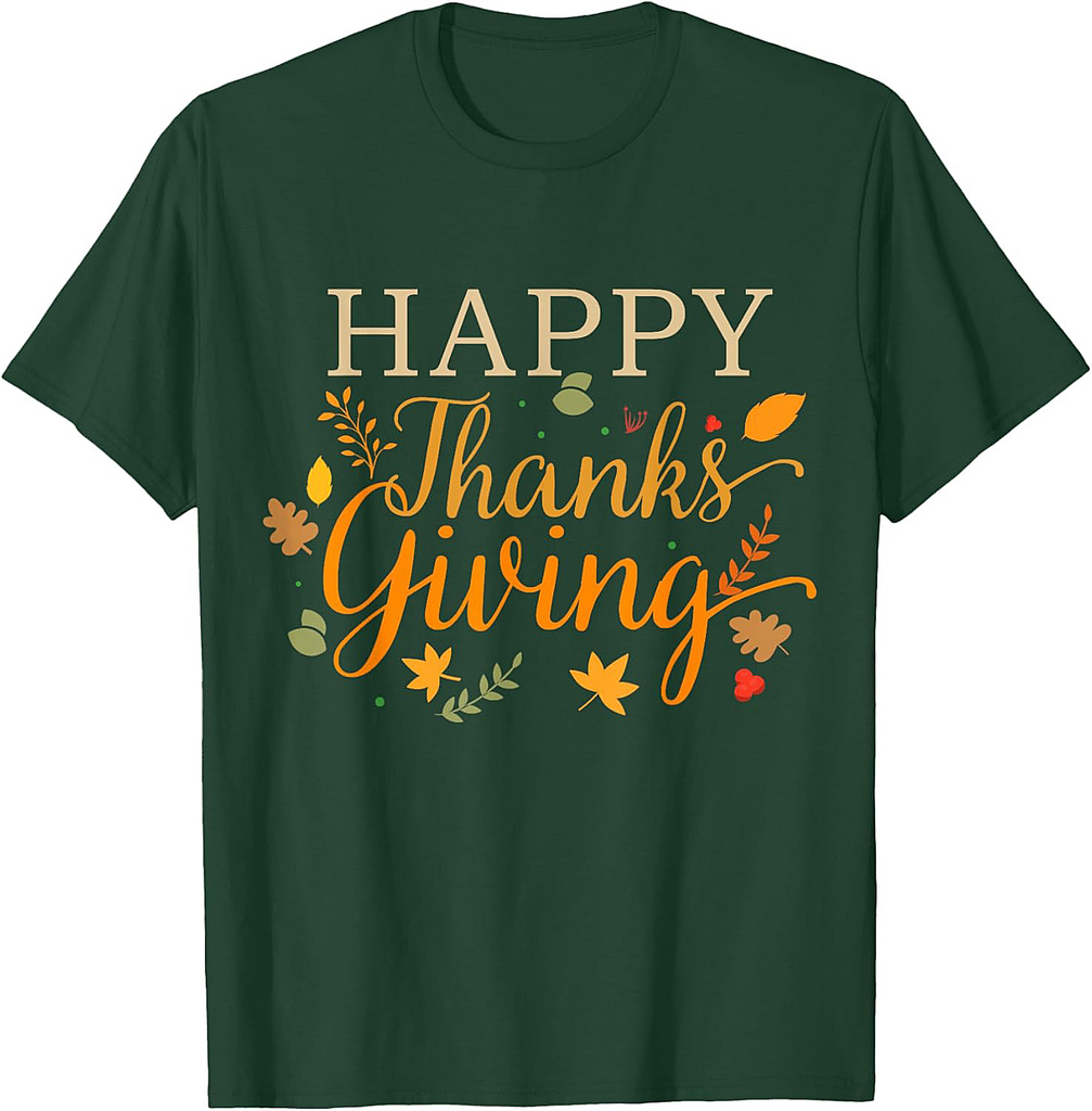 Happy thanksgiving autumn fall leaves for holiday season T-Shirt