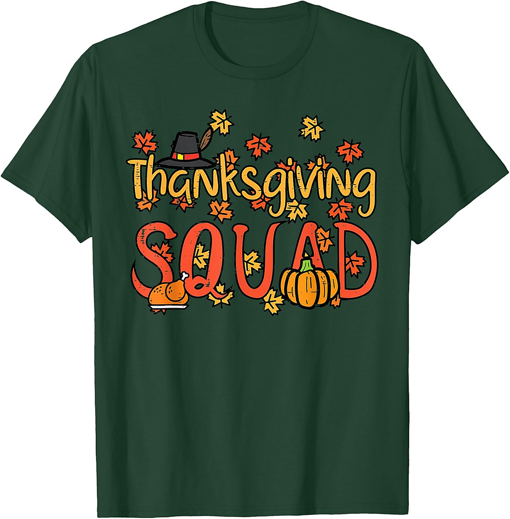Thanksgiving Squad Turkey Day Fall Matching Women Men T-Shirt