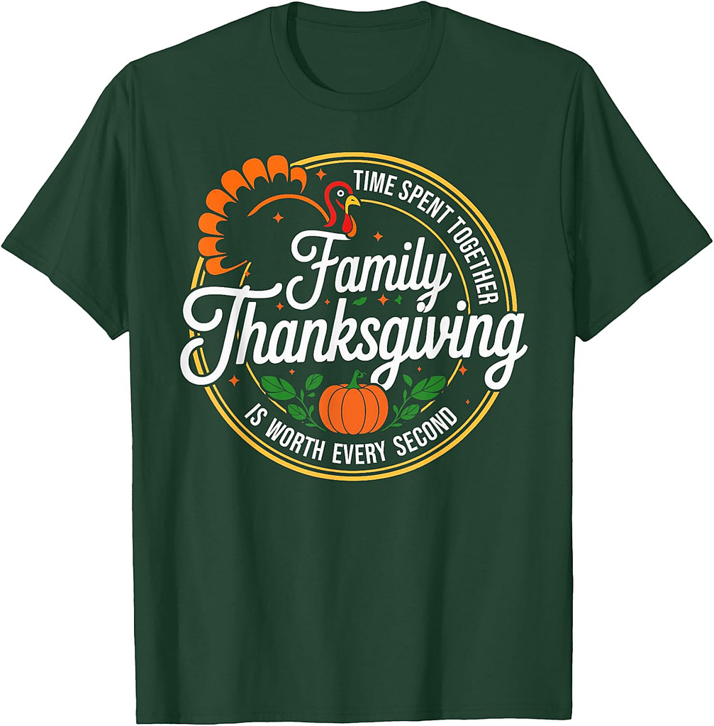 Family Thanksgiving 2025 Turkey Thankful Fall Autumn T-Shirt