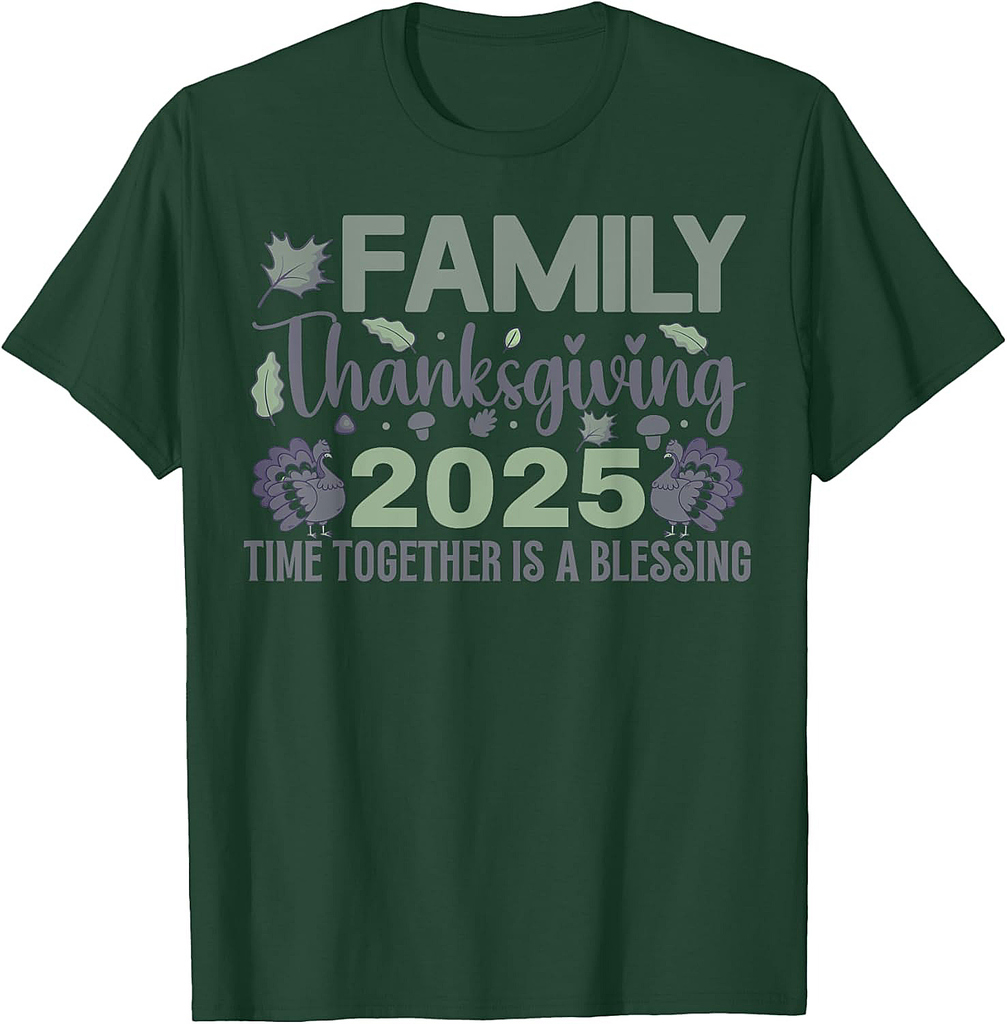 Family Thanksgiving 2025 Crew Pumpkin Group Matching Thanksgiving T-Shirt