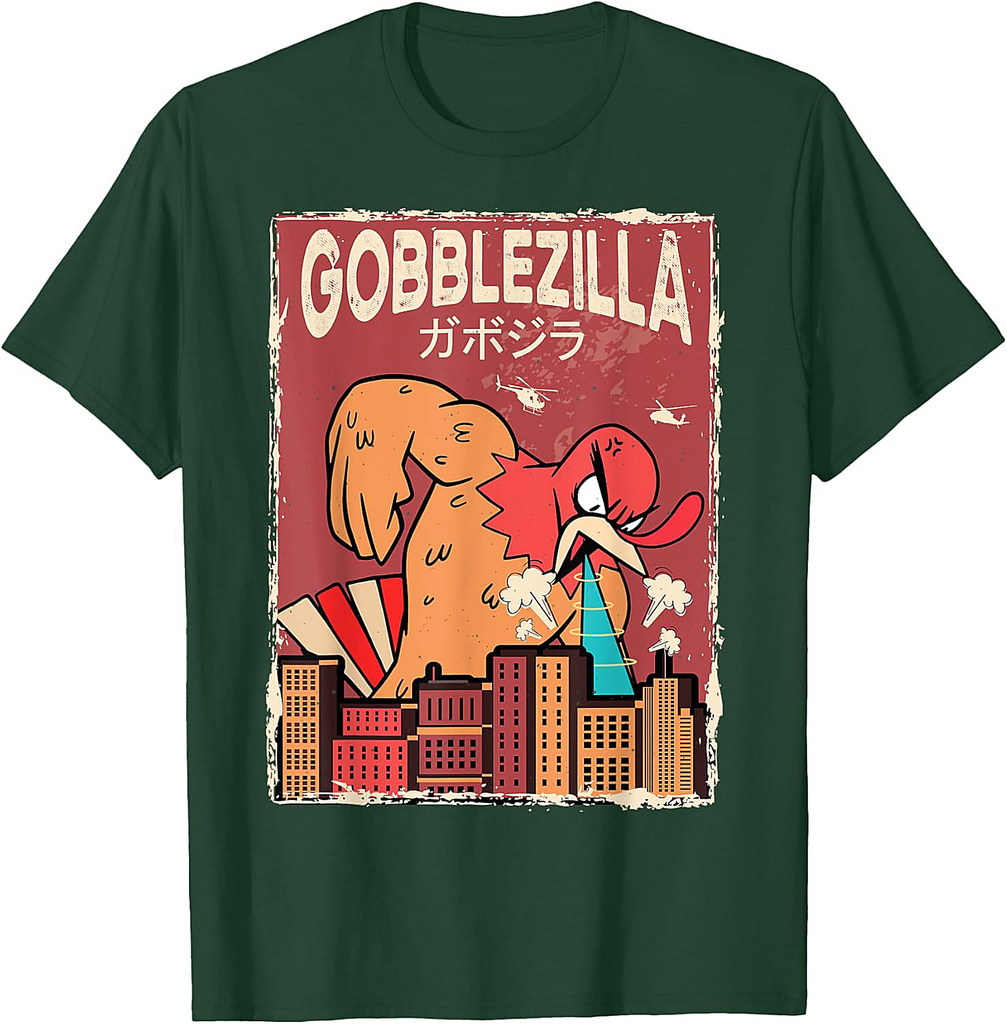 Gobblezilla Turkey Thanksgiving T-Shirt