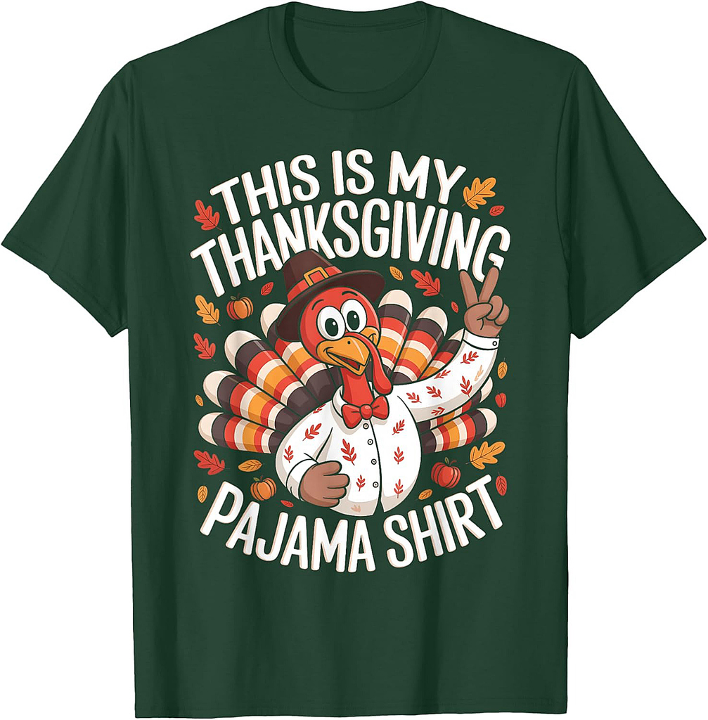 This Is My Thanksgiving Pajama Shirt Pjs Adult Men Women T-Shirt