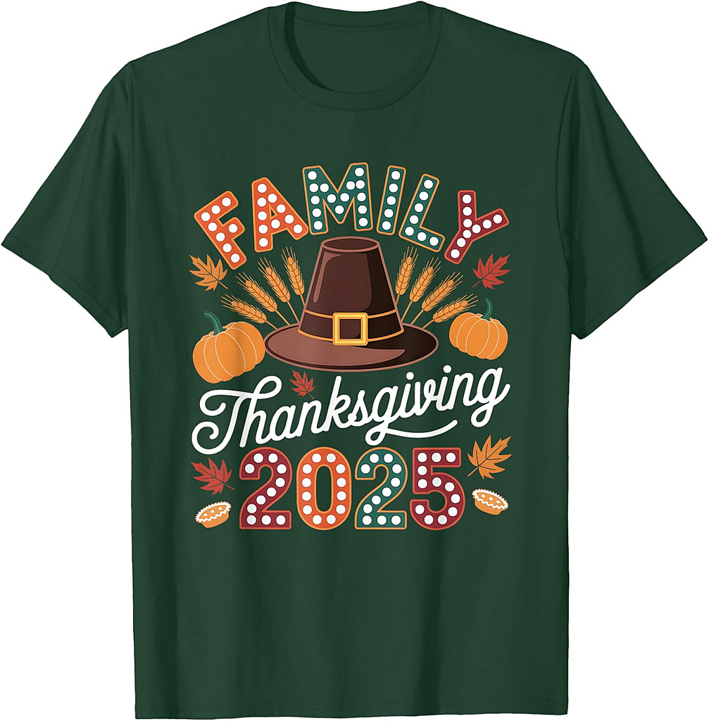 Family Thanksgiving 2025 Festive Design T-Shirt