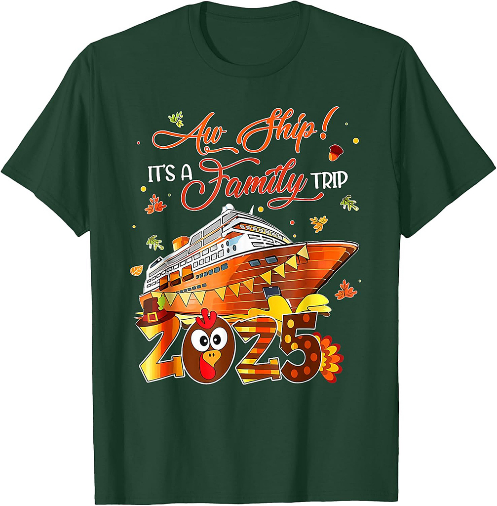 Aw Ship It's A Thanksgiving Trip Family Matching Cruise Trip T-Shirt