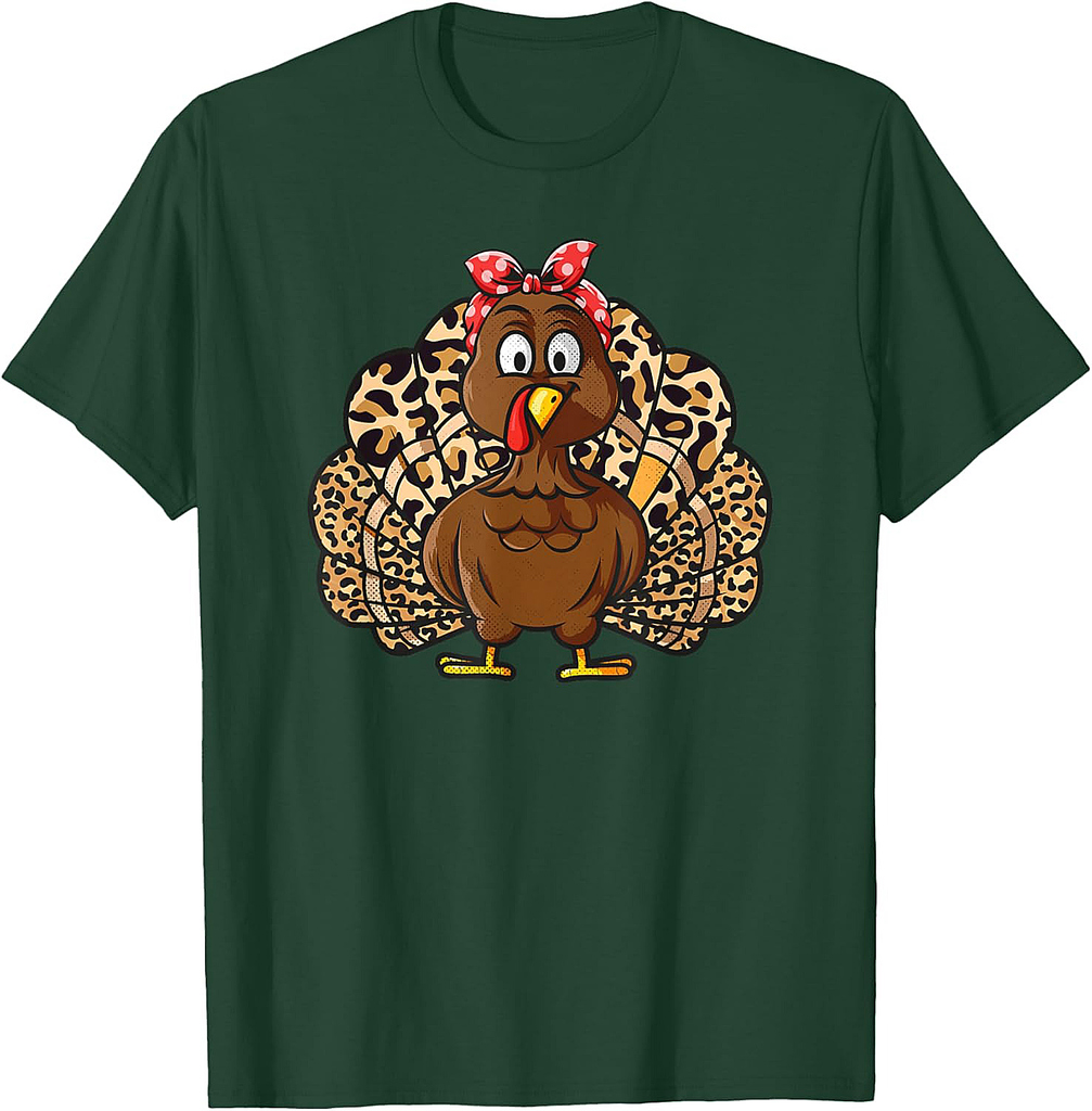 Thanksgiving Leopard Turkey Thanksgiving Autumn Fall season T-Shirt