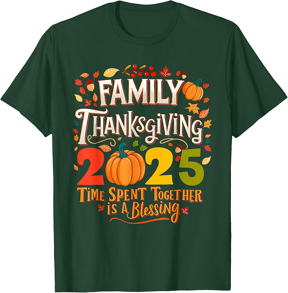 Family Thanksgiving 2025 Thanksgiving Crew Turkey Matching T-Shirt