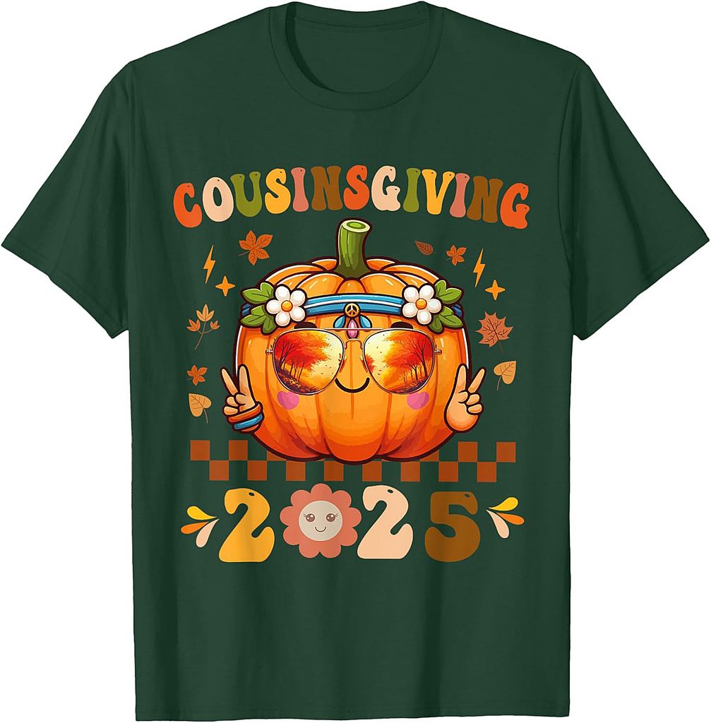 Cousins Giving Cute Pumpkin Cousin Crew Thanksgiving Family T-Shirt