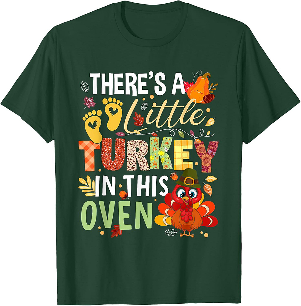 There's Little Turkey in This Oven Thanksgiving Pregnancy T-Shirt