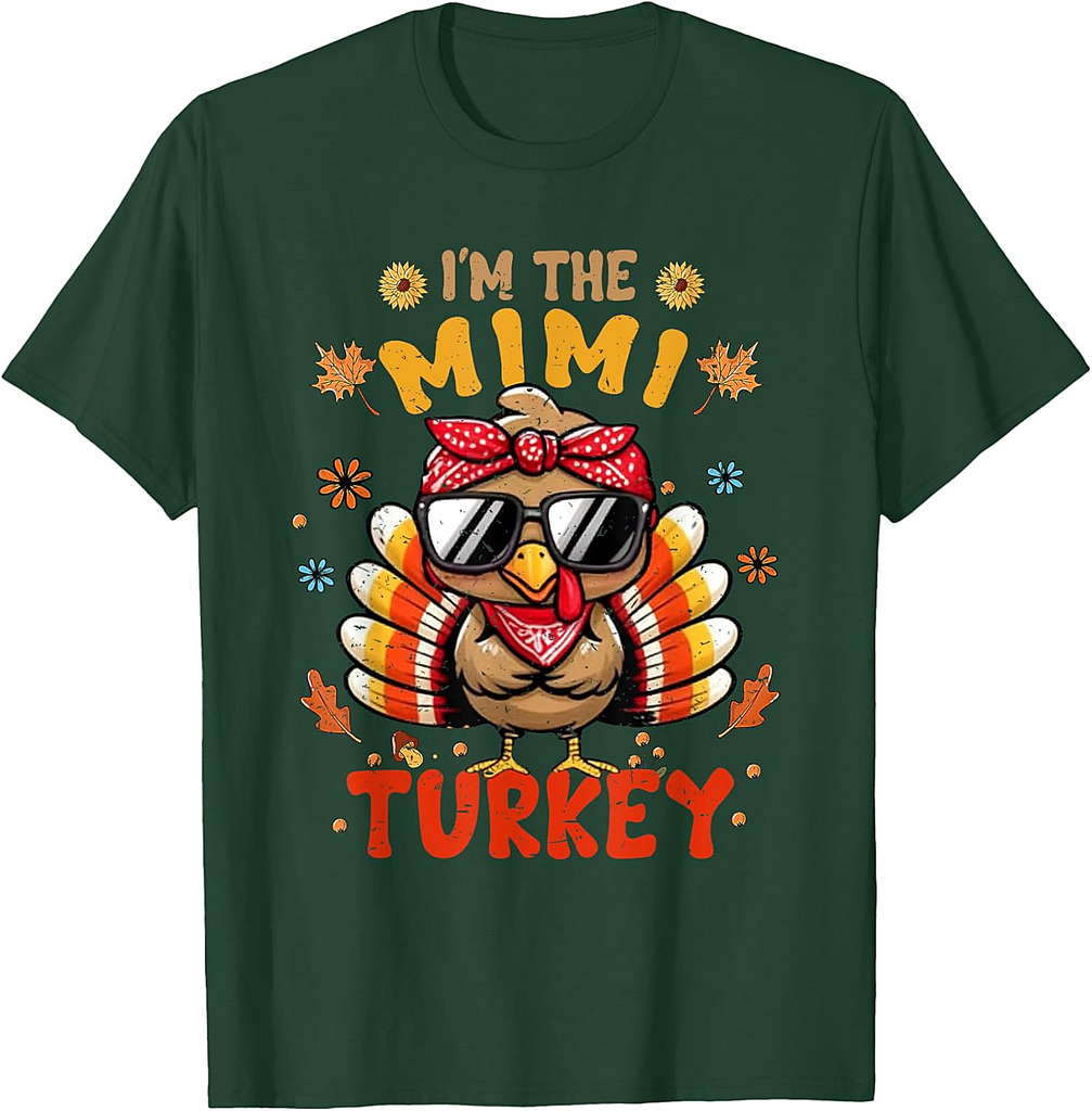I'm The Mimi Turkey Matching Family Thanksgiving 2025 T-Shirt