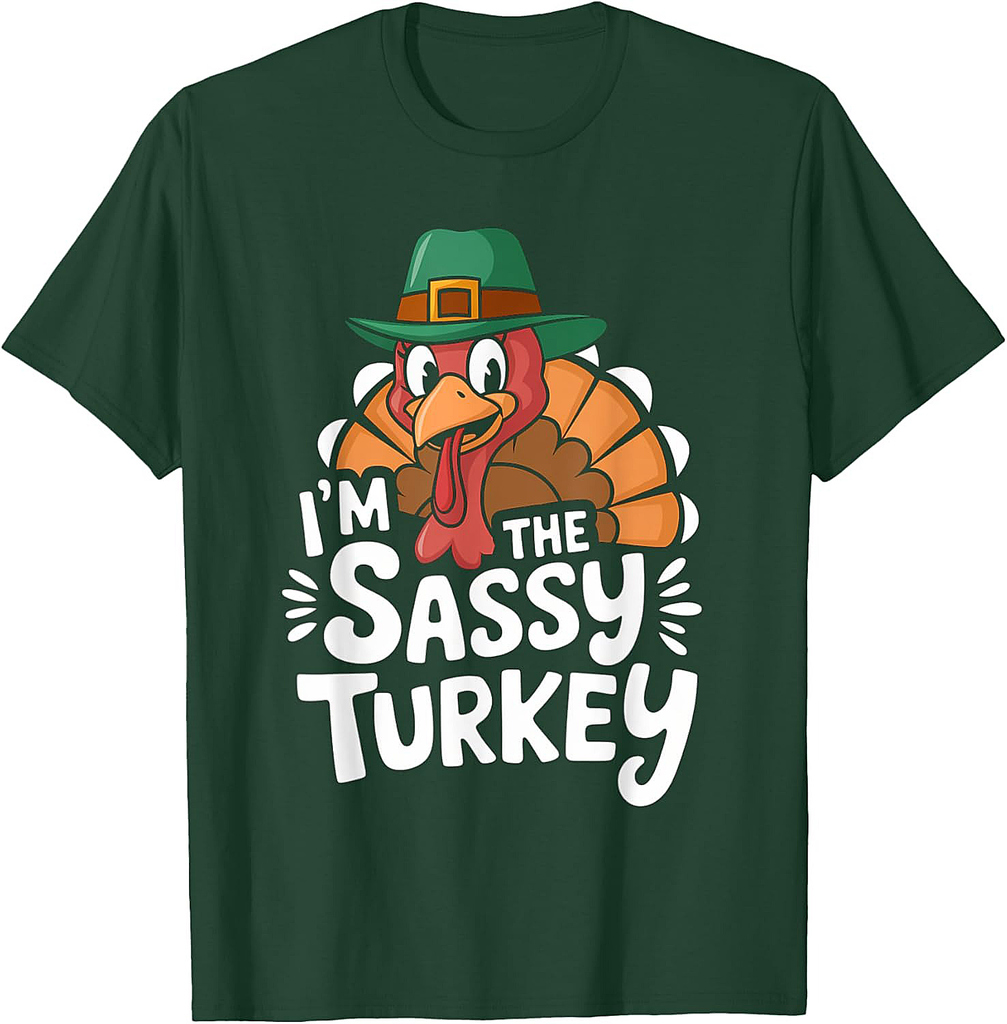 Sassy Turkey Matching Family Group Thanksgiving T-Shirt