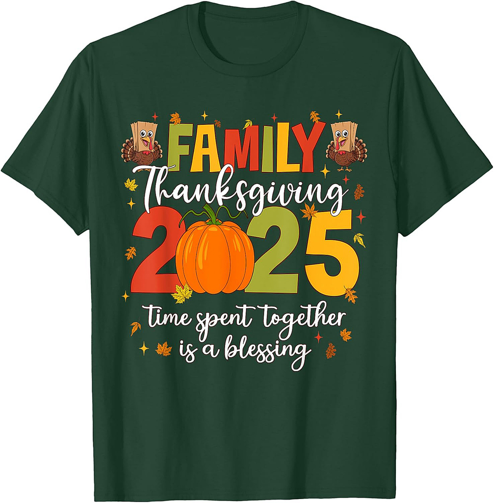 Family Thanksgiving 2025 Thanksgiving Crew Turkey Matching T-Shirt
