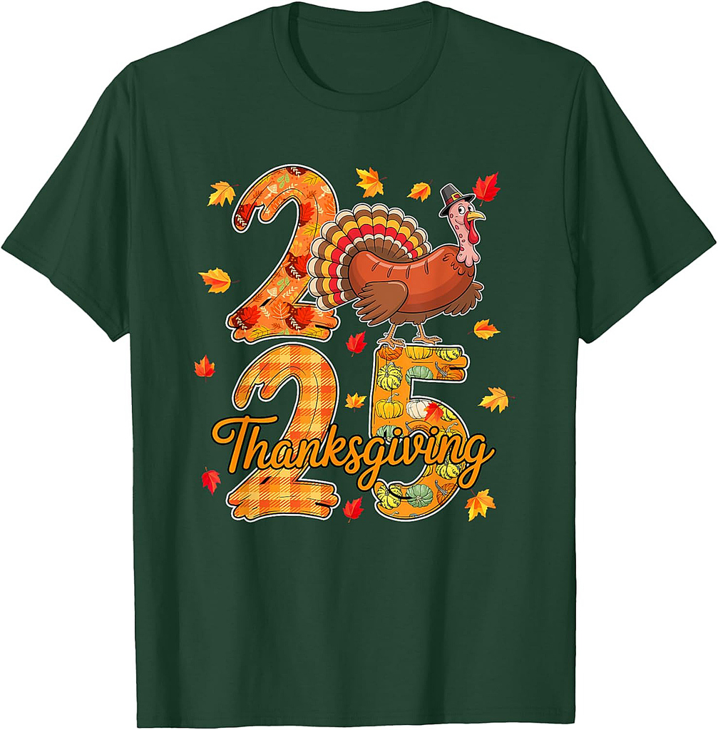Thanksgiving 2025 Cute Turkey As Sausage Food Lover Autumn T-Shirt
