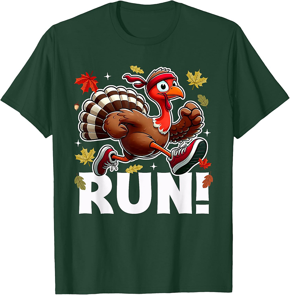 Turkey Run Costume Thanksgiving Running TurkeyT-Shirt