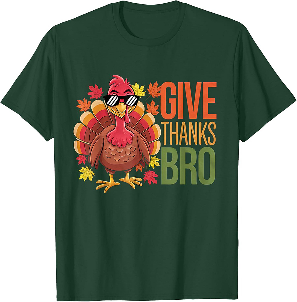 Give Thanks Bro Cute Turkey Toddler Thankful Thanksgiving 02 T-Shirt