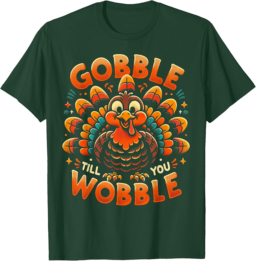 Thanksgiving Shirt For Men Women Gobble Till You Wobble T-Shirt