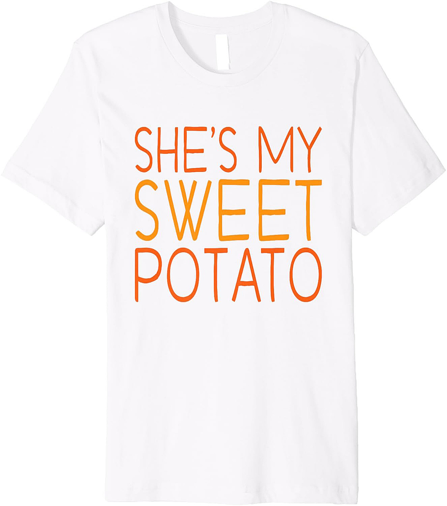 Shes My Sweet Potato I Yam Set Thanksgiving Couples Matching Premium T-Shirt