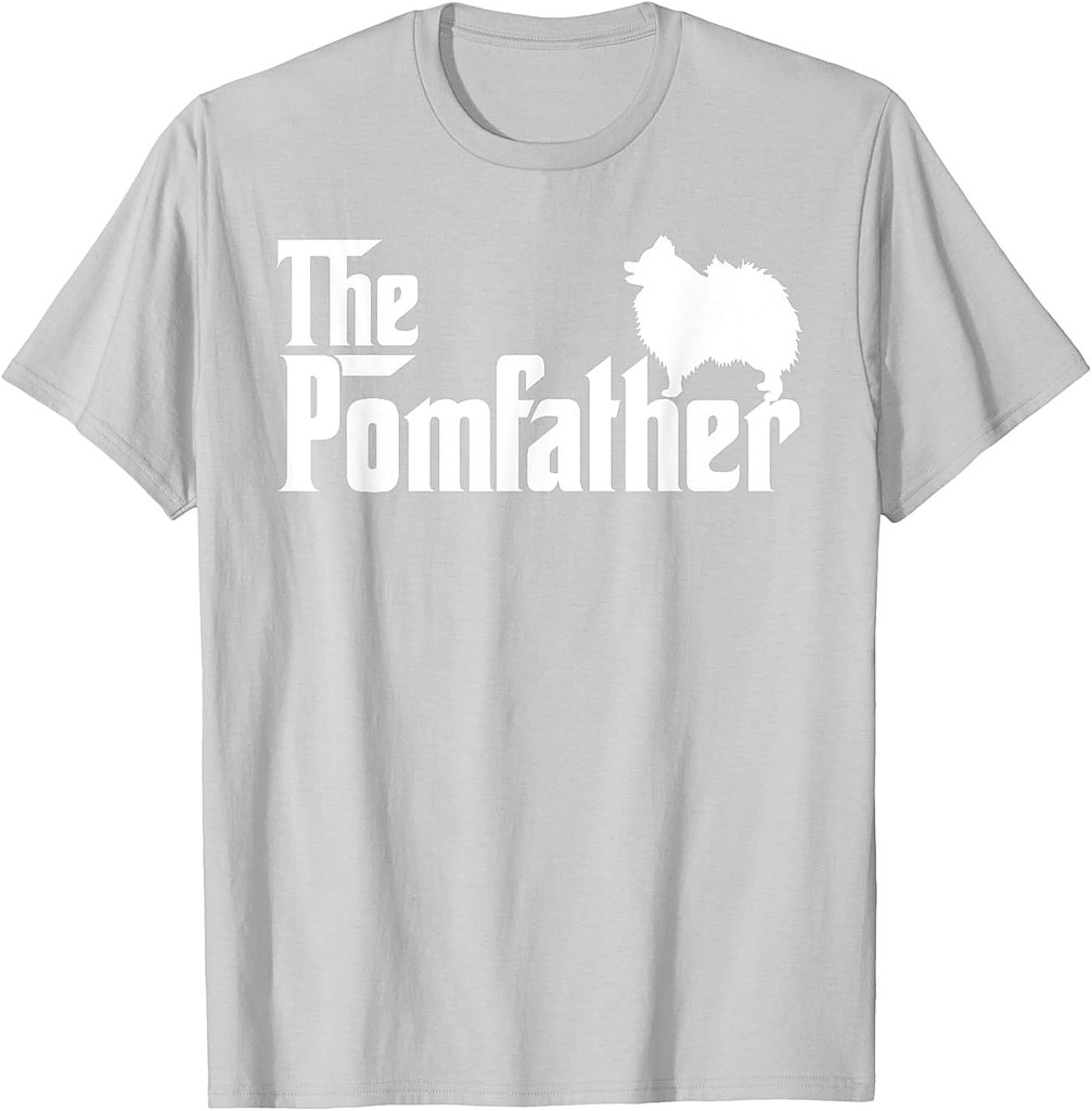 Mens Funny Pomeranian Father Dad The Pom Father Dog Lover T-Shirt