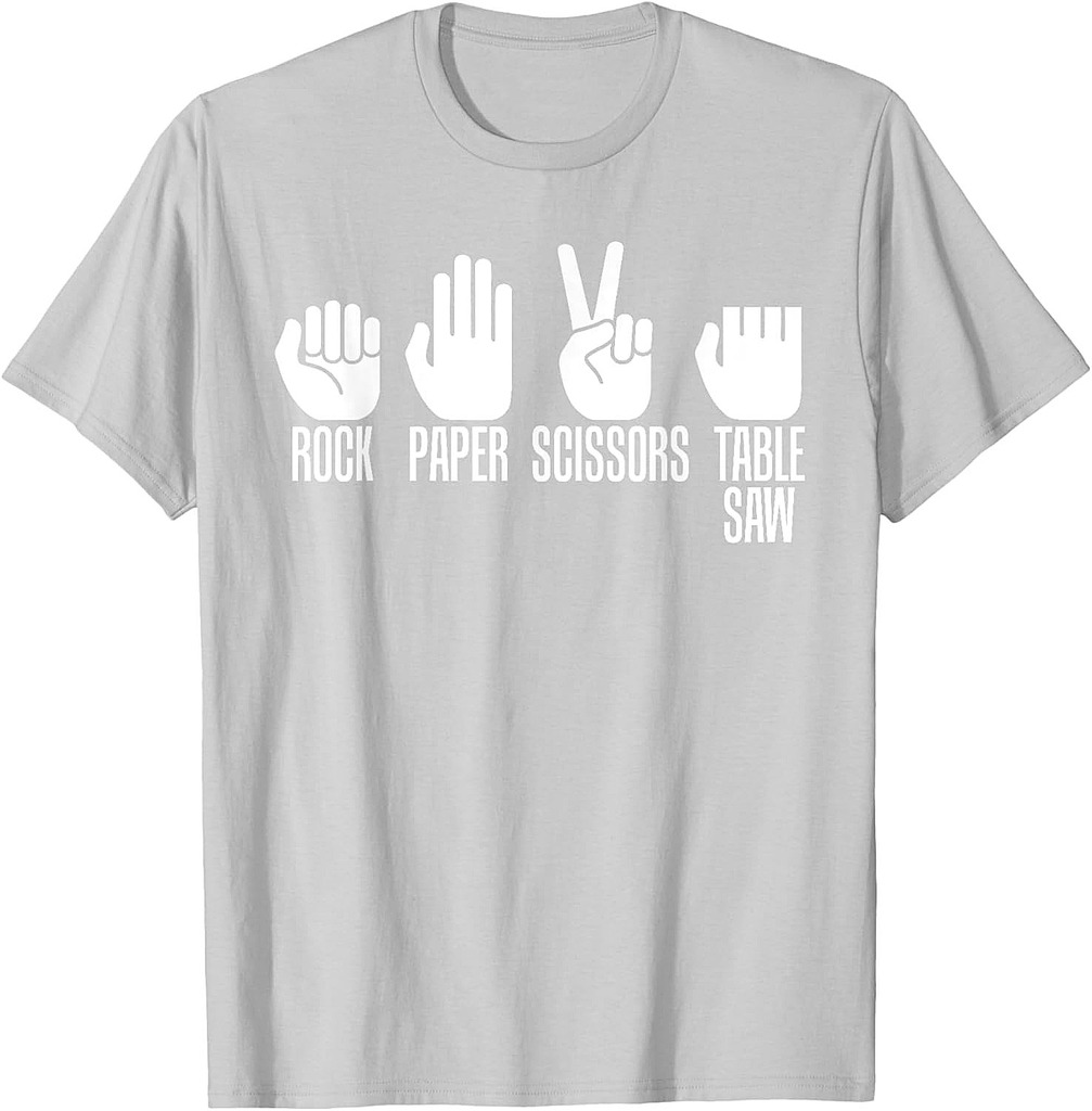 Carpenters Rock Paper Scissor Table Saw Fathers Day T-Shirt
