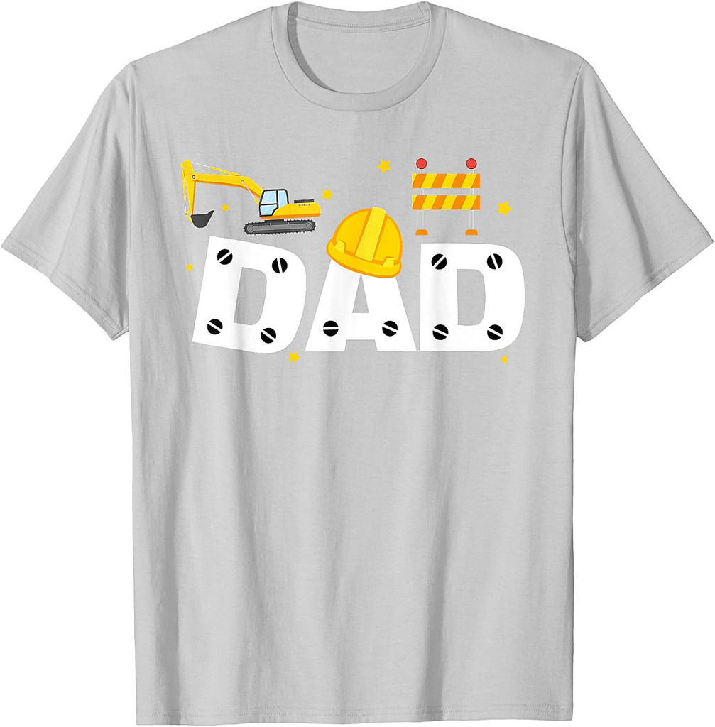 Father's Day Construction Dad Gift From Son Wife Birthday T-Shirt
