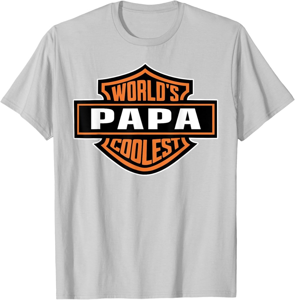 Mens World's Coolest PAPA Best Dad In The World Father's Day T-Shirt