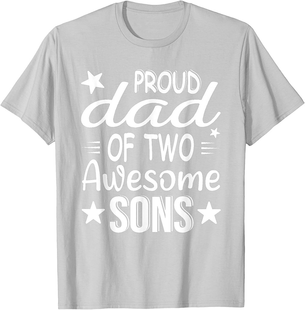 Men Dad Of 2 Boys Two Sons Father's Day T-Shirt