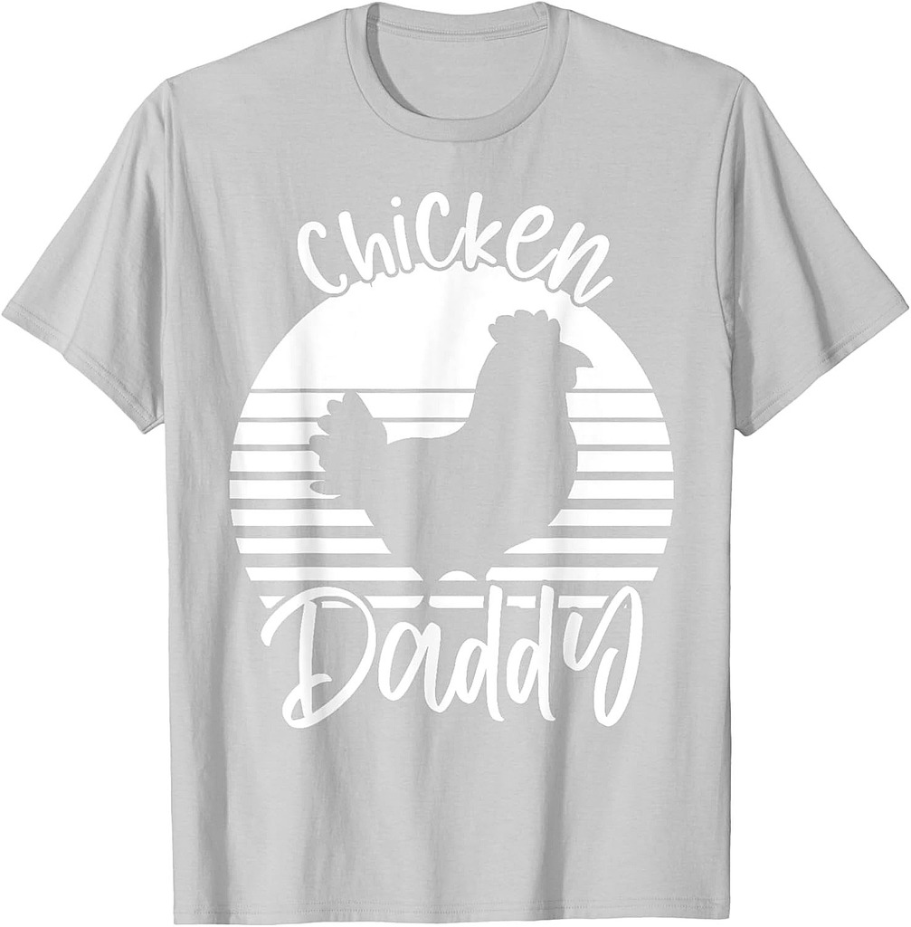 Chicken Daddy Vintage Rooster For Dad Farmer Fathers Day T-Shirt