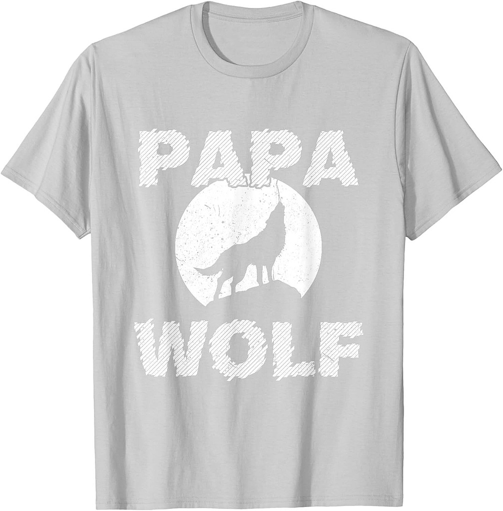 Dad Wolf Wolves Funny Father Dad Father's Day Gift Idea T-Shirt